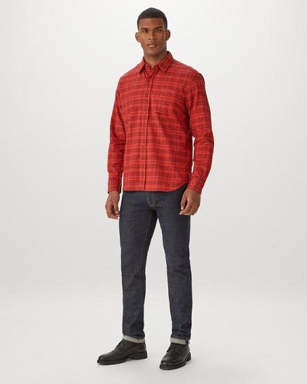 Chemise Belstaff Homme Burstock Rouge Soldes QR8465792